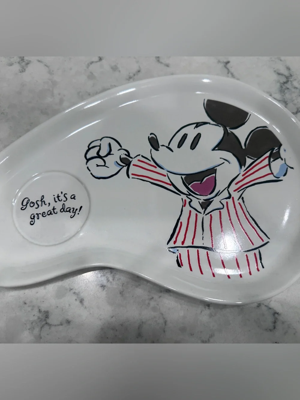 Disney Character Ceramic Snack Plates -Mickey Minnie Donald & Goofy